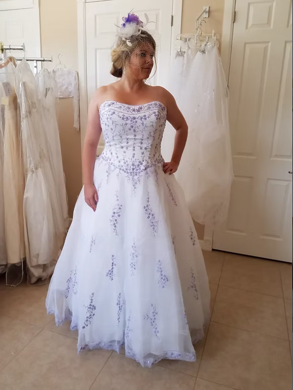 Strapless tulle ballgown wedding dress Phoenix AZ - Strictly Weddings